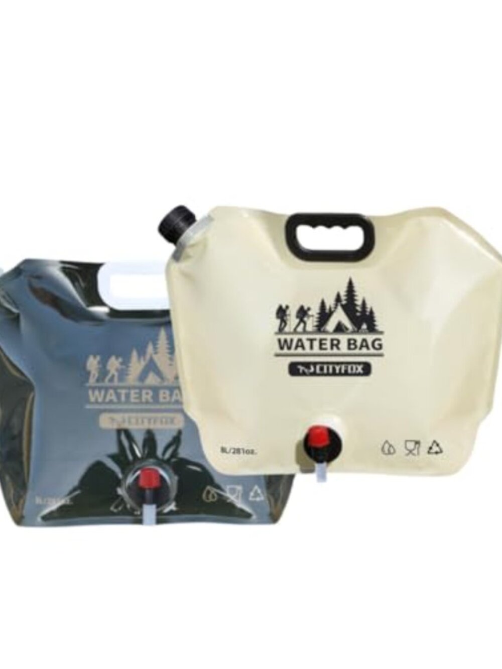HULPPRE 2-Pack 2.1 Gallon Collapsible Camping Water Tank with Tap BPA Free Food